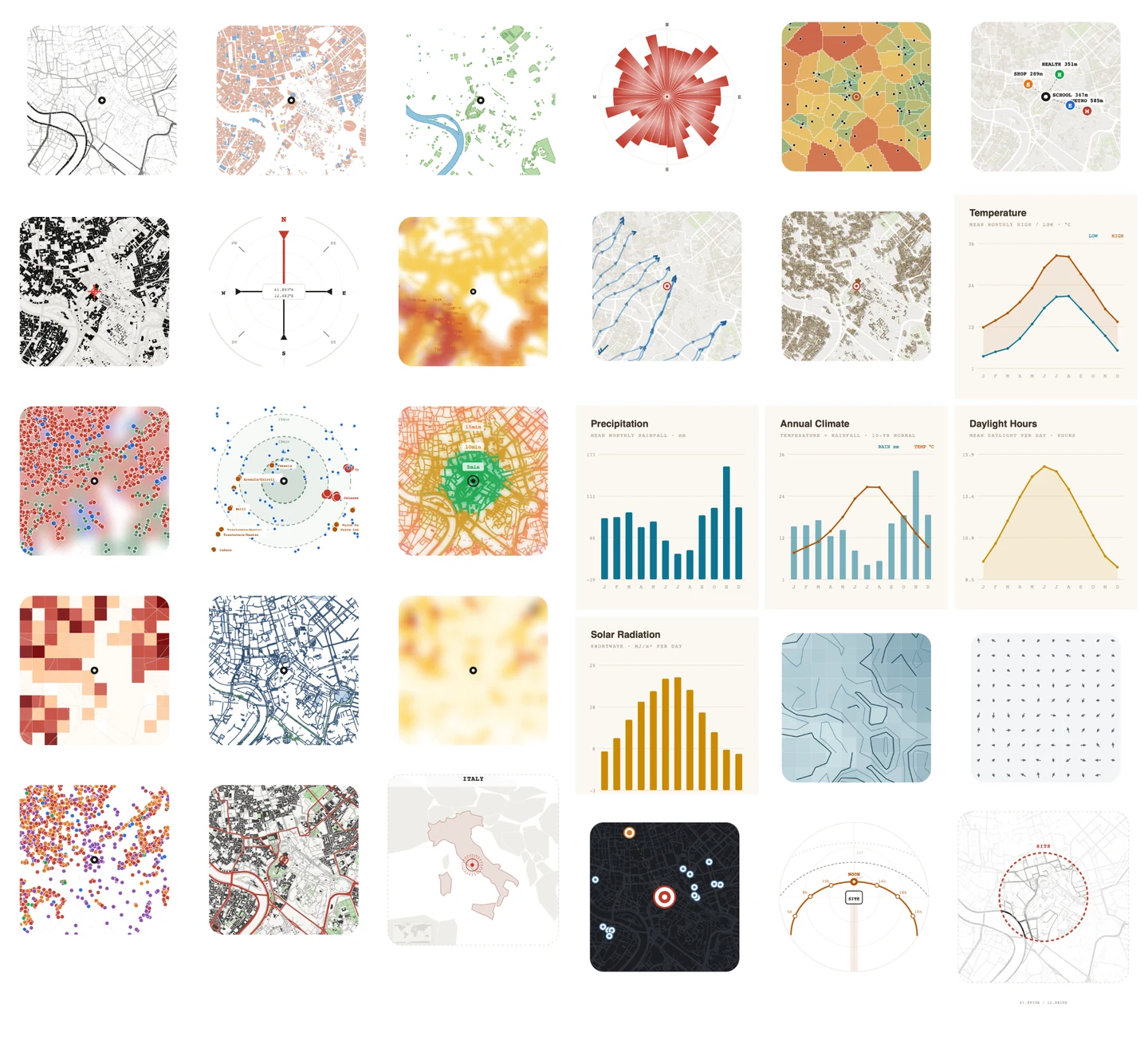 The twelve MapToNap tools included with Max